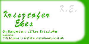 krisztofer ekes business card